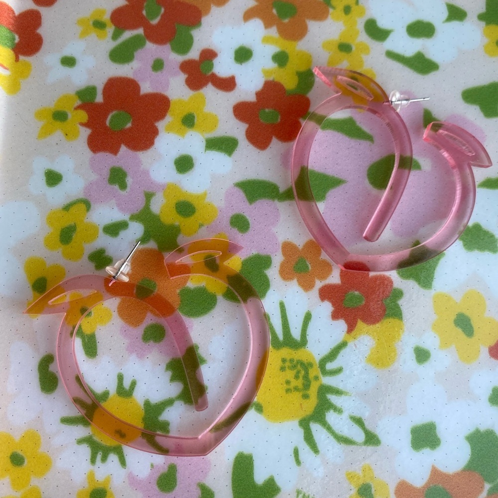 💎💎💎Pink Peach Hoops 🍑🍑🍑